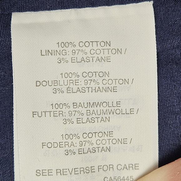 J.Crew Chambray Cotton Tailored One Button Blazer Jacket Blue Womens Size 6 - Picture 6 of 10